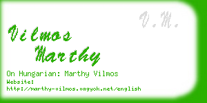 vilmos marthy business card